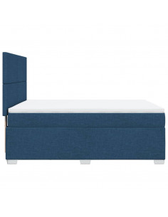 Giroletto a Molle con Materasso Blu 160x200 cm in Tessuto 2