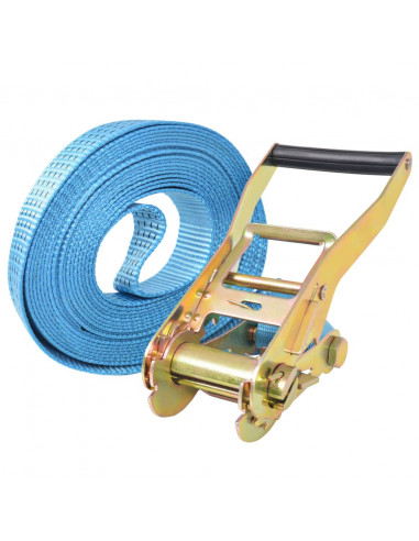 Cinghie d'Ancoraggio 4 pz a Cricchetto 4 T 8mx50mm Blu