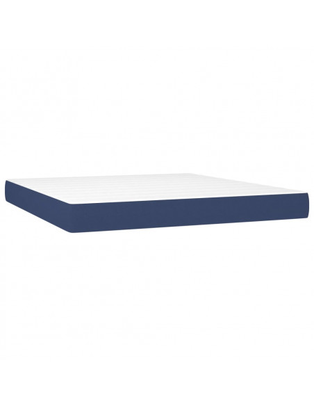 Giroletto a Molle con Materasso Blu 180x200 cm in Tessuto