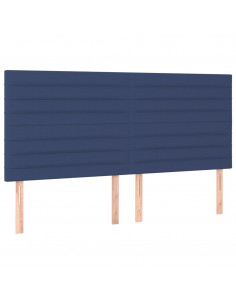 Giroletto a Molle con Materasso Blu 180x200 cm in Tessuto 2