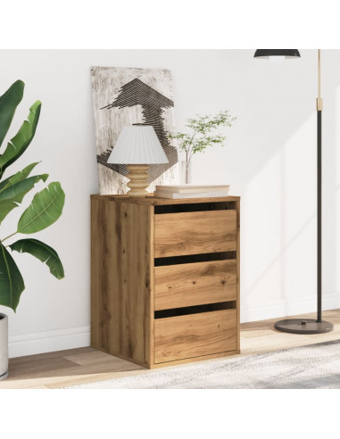 Cassettiera Angolare Rovere Artigianale 40x41x58cm Multistrato