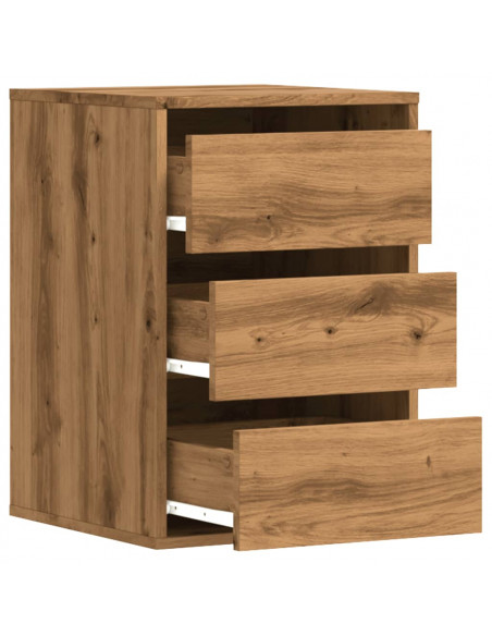 Cassettiera Angolare Rovere Artigianale 40x41x58cm Multistrato