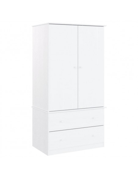 Armadio ALTA Bianco 90x55x170 cm in Legno Massello di Pino