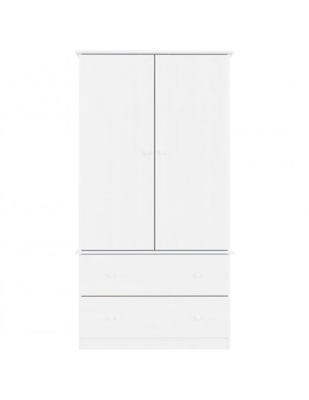 Armadio ALTA Bianco 90x55x170 cm in Legno Massello di Pino