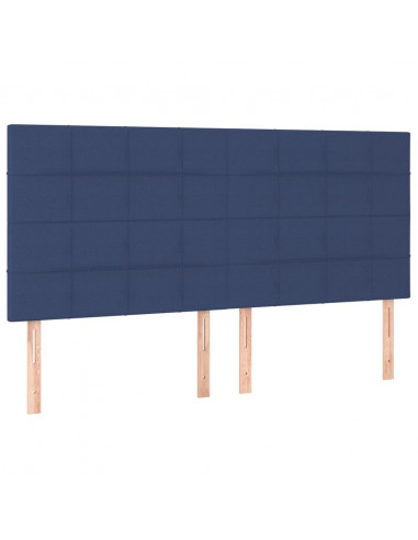 Giroletto a Molle con Materasso Blu 200x200 cm in Tessuto