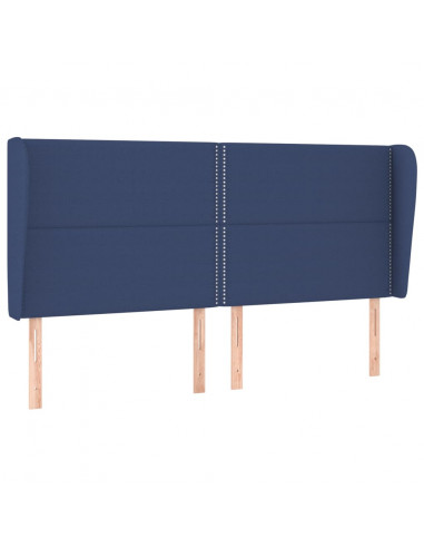 Giroletto a Molle con Materasso Blu 200x200 cm in Tessuto