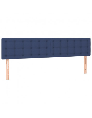 Giroletto a Molle con Materasso Blu 200x200 cm in Tessuto