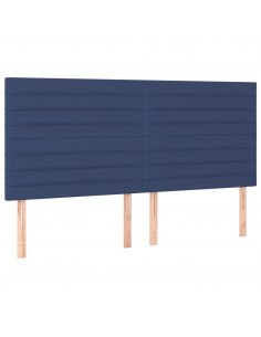 Giroletto a Molle con Materasso Blu 200x200 cm in Tessuto 2