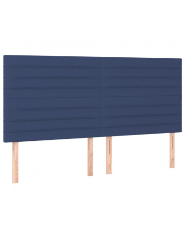 Giroletto a Molle con Materasso Blu 200x200 cm in Tessuto