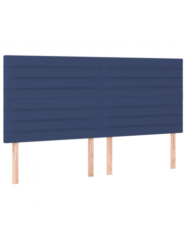 Giroletto a Molle con Materasso Blu 200x200 cm in Tessuto