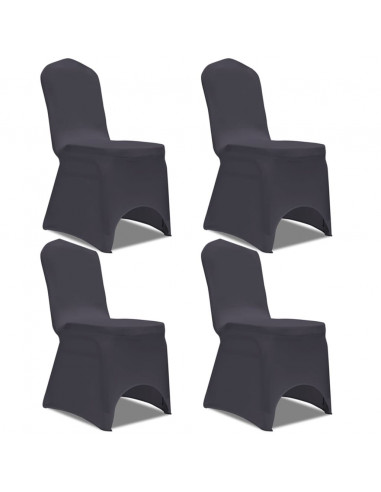 Fodera Elastica per Sedie 4 pz Antracite