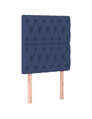 Giroletto a Molle con Materasso Blu 80x200 cm inTessuto