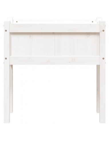 Fioriera da Giardino con Gambe Bianca 70x31x70 cm Massello Pino