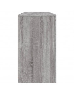 Credenza con Luci LED Grigio Sonoma 142,5x37x67 cm 2