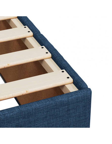 Giroletto a Molle con Materasso Blu 90x190 cm in Tessuto