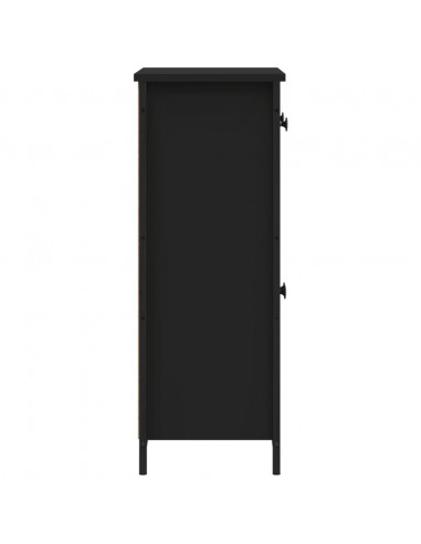 Credenza Nera 70x30x80 cm in Legno Multistrato