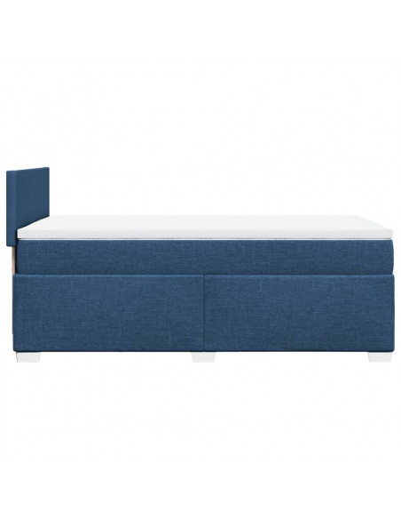Giroletto a Molle con Materasso Blu 90x190 cm in Tessuto