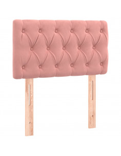 Testiera Rosa 80x7x78/88 cm in Tessuto 2