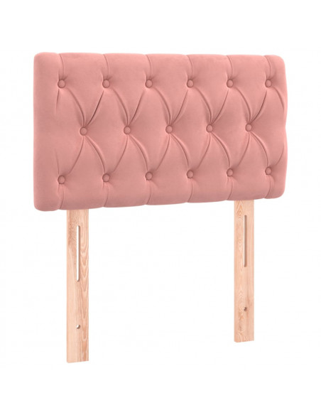 Testiera Rosa 80x7x78/88 cm in Tessuto