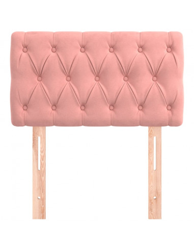 Testiera Rosa 80x7x78/88 cm in Tessuto