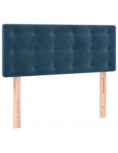 Giroletto a Molle con Materasso Blu Scuro 100x200 cm in Velluto