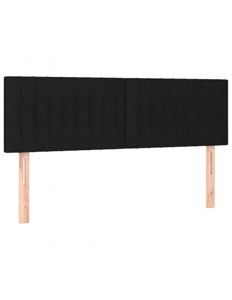 Testiere 2 pz Nere72x5x78/88 cm in Tessuto
