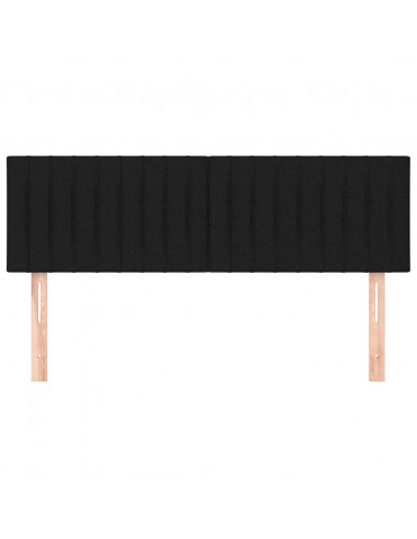 Testiere 2 pz Nere72x5x78/88 cm in Tessuto