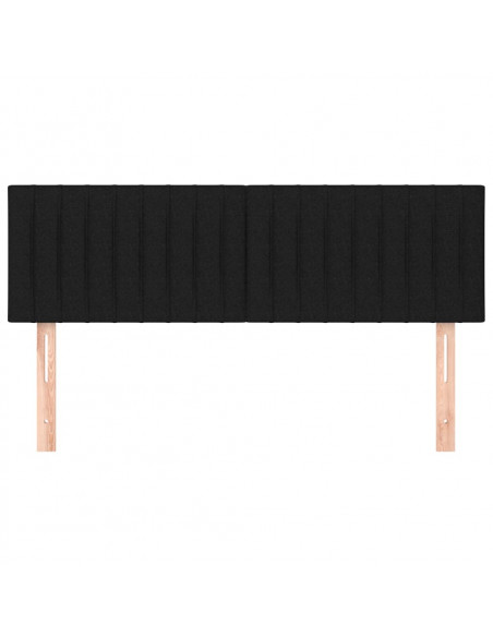 Testiere 2 pz Nere72x5x78/88 cm in Tessuto