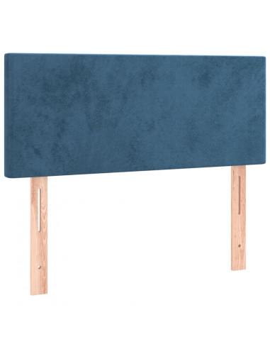 Giroletto a Molle con Materasso Blu Scuro 120x200 cm in Velluto