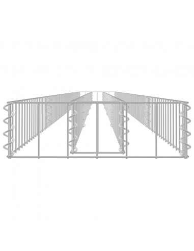 Gabbione Letto Rialzato in Acciaio Zincato 450x30x10 cm