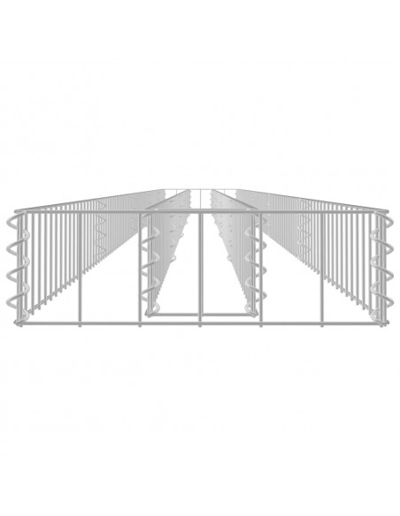 Gabbione Letto Rialzato in Acciaio Zincato 450x30x10 cm