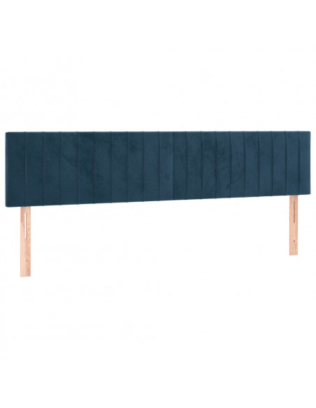 Giroletto a Molle con Materasso Blu Scuro 180x200 cm in Velluto