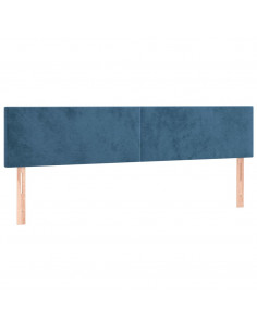 Giroletto a Molle con Materasso Blu Scuro 180x200 cm in Velluto