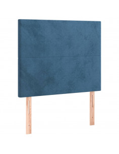 Giroletto a Molle con Materasso Blu Scuro 80x200 cm in Velluto 2