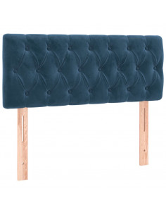 Giroletto a Molle con Materasso Blu Scuro 90x190 cm in Velluto 2