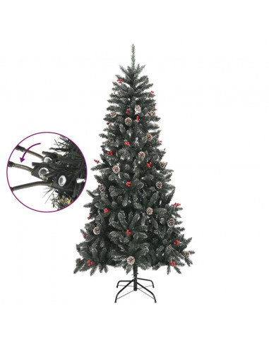 Albero di Natale Artificiale con Base Verde 240 cm PVC