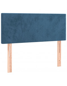 Giroletto a Molle con Materasso Blu Scuro 90x190 cm in Velluto