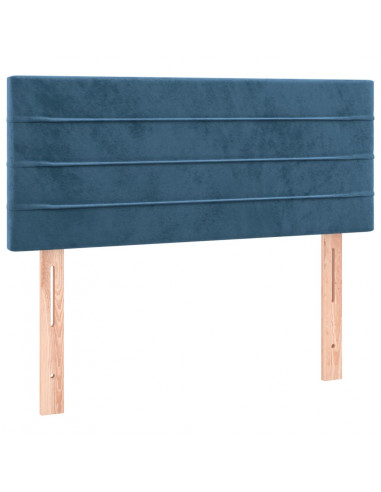 Giroletto a Molle con Materasso Blu Scuro 90x190 cm in Velluto