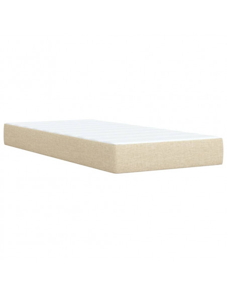 Giroletto a Molle con Materasso Crema 100x200 cm in Tessuto