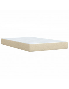 Giroletto a Molle con Materasso Crema 120x190 cm in Tessuto 2