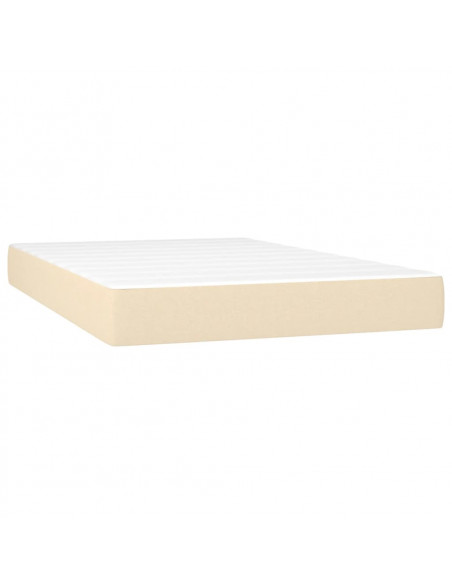 Giroletto a Molle con Materasso Crema 120x200 cm in Tessuto
