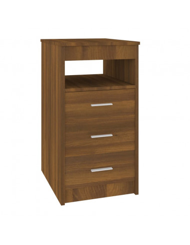Cassettiera Rovere Marrone 40x50x76 cm in Legno Multistrato