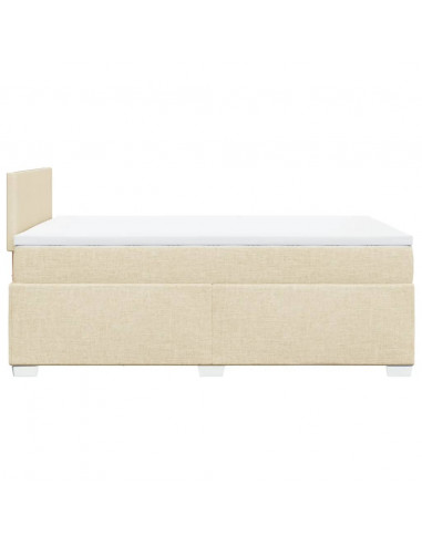 Giroletto a Molle con Materasso Crema 120x200 cm in Tessuto