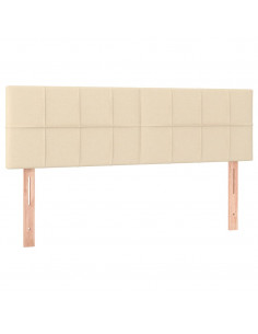 Giroletto a Molle con Materasso Crema 140x19 cm in Tessuto