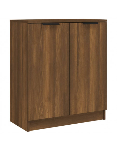 Credenze 2 pz Rovere Marrone 60x30x70 cm in Legno Multistrato