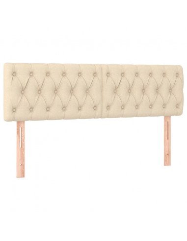 Giroletto a Molle con Materasso Crema 140x19 cm in Tessuto