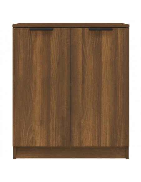Credenze 2 pz Rovere Marrone 60x30x70 cm in Legno Multistrato