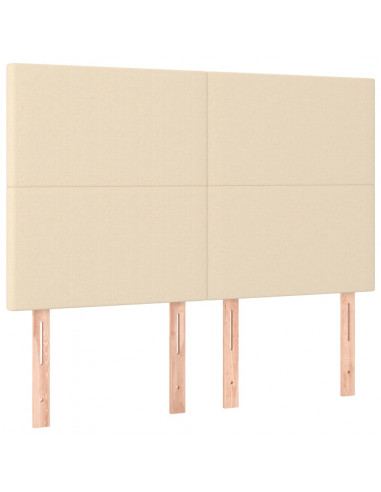 Giroletto a Molle con Materasso Crema 140x19 cm in Tessuto