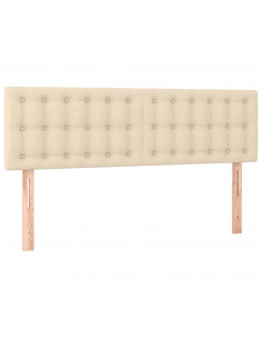 Giroletto a Molle con Materasso Crema 140x19 cm in Tessuto