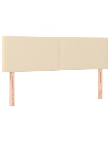 Giroletto a Molle con Materasso Crema 140x19 cm in Tessuto